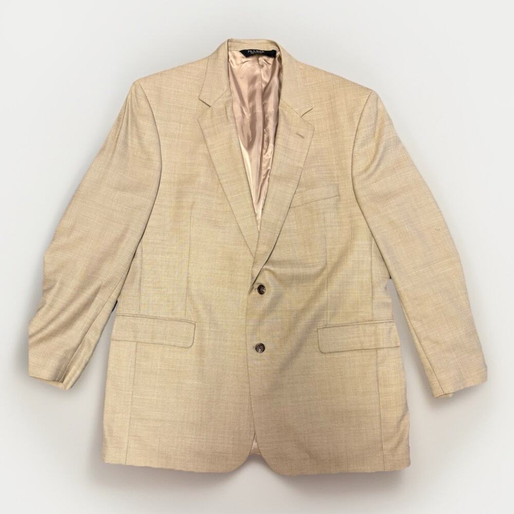 Jos A Bank Gordon Model Sport Coat 46L Gold Wool Silk Blend Vintage 90s-2000s - Picture 1 of 9